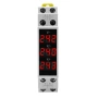 Трифазен цифров волтметър AC 80-500V – монтаж на DIN шина 18 мм, IP20, за индустриални 10429, снимка 1