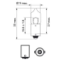 Автомобилна Крушка PHILIPS H10W,12V,10W,тип фасунга:BA9S №12024CP, снимка 3