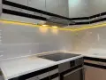 Кухня МДФ с LED осветление, Плод и гръб отлята от полимермрамор, снимка 5