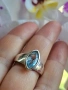 Марков сребърен пръстен със Син Топаз, снимка 3