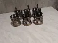 Стайни подстакани 6 броя винтидж СССР мелхиор, снимка 1