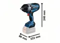 Bosch GDS 18V-1000 1000Nm 18V Ударен гайковерт Professional SOLO Нов, снимка 2