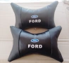 ТОП Цена за 2бр-21лв Черни кожени възглавнички с лого на Форд FORD, снимка 1