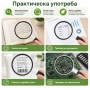 Увеличителна ръчна лупа за четене 4X увеличение стъклена леща деца насекоми работа с дръжка джобна, снимка 3