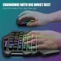 Безжична геймърска клавиатура RedThunder G60 за една ръка, снимка 2