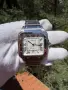 Cartier Santos Мъжки Часовник Бял Циферблат Код Chronolux46, снимка 1