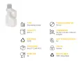 HDPE дозираща бутилка 250 мл с мерителна камера до 60 мл, снимка 2