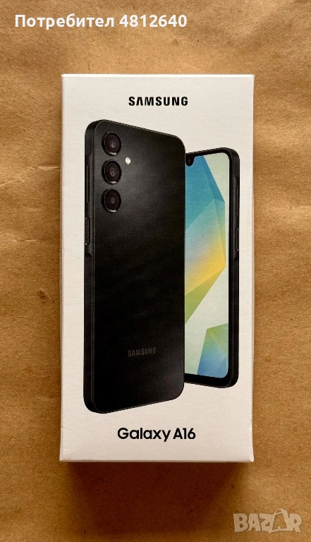 Нов смартфон GSM SAMSUNG GALAXY A16 A165 BLACK 6.70 ", 128 GB, RAM 4 GB, 50+5+2 MP, снимка 1