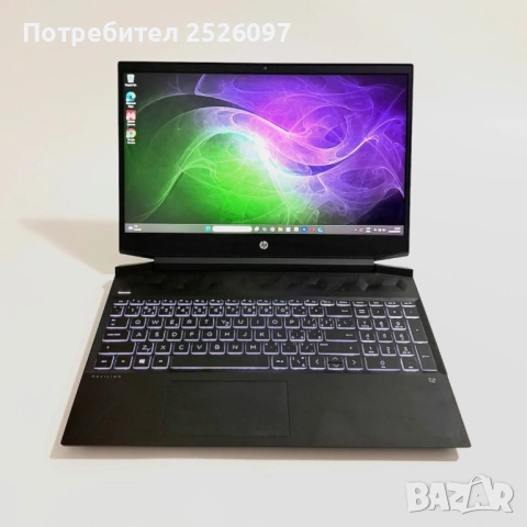 HP Pavilion Gaming 15/i5-9300H/GTX 1650/512GB SSD/Подсветка, снимка 2 - Лаптопи за игри - 54437436