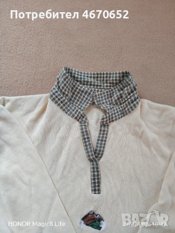 Дамска блуза с яка, снимка 2 - Блузи с дълъг ръкав и пуловери - 53994090