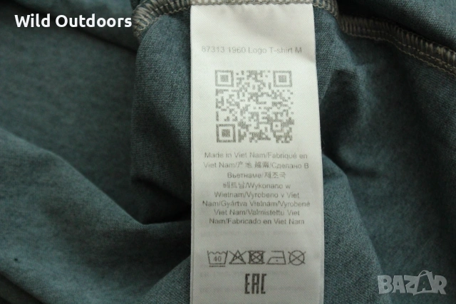 FJALLRAVEN 1960 logo t-shirt - мъжка тениска, размер М, снимка 5 - Спортни дрехи, екипи - 55123011