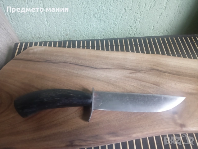 Ръчно изработен нож с дръжка от биволски рог, снимка 5 - Ножове - 55223804