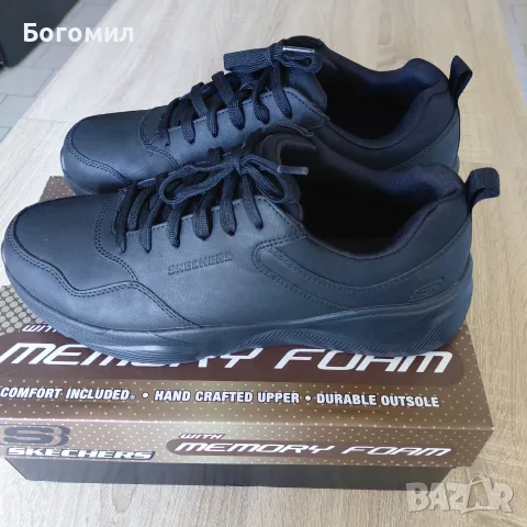 Нови мъжки обувки skechers от естествена кожа, снимка 2 - Спортни обувки - 55388155