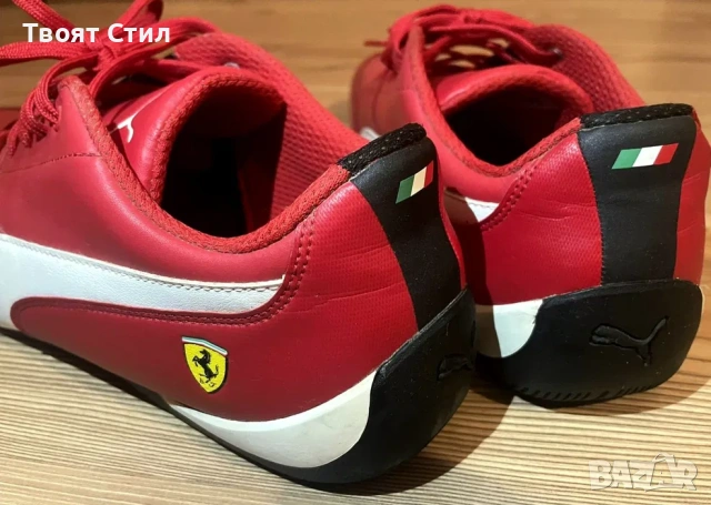 ЧИСТО НОВИ Пума / Puma Кожени Oбувки Ferrari, снимка 2 - Маратонки - 54524060
