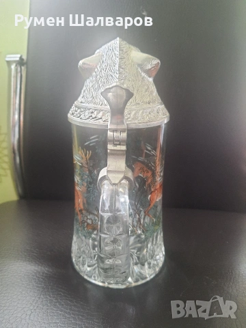 Баварска халба за бира с ловен мотив, снимка 5 - Други - 54158096