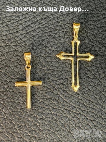 Златен кръст чисто нов 14 к 585 gold zlaten krast 