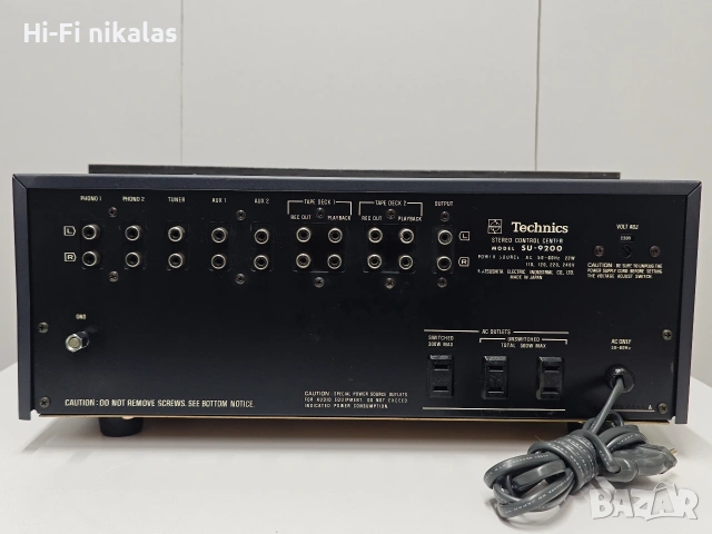стерео контролен пред усилвател ретро Hi-Fi TECHNICS SU-9200, снимка 8 - Ресийвъри, усилватели, смесителни пултове - 54563031