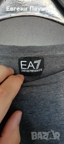 Emporio Armani размер М мъжка фланелка с дълъг ръкав сива EA7, снимка 3 - Блузи - 55409208
