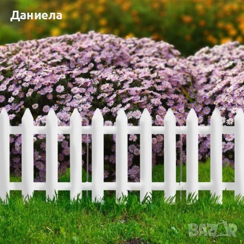 Декоративна градинска ограда 300 см – комплект 10 бр. бели PVC панели 30x30 см, снимка 13 - Декорация за дома - 54839463