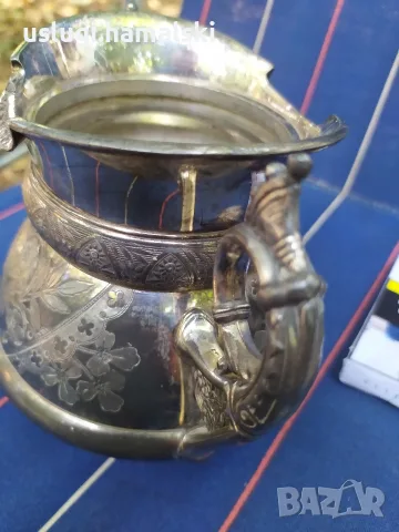 Старинен посребрен съд, снимка 8 - Антикварни и старинни предмети - 55543938