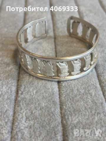 Твърда Сребърна гривна 926, снимка 3 - Гривни - 54172177