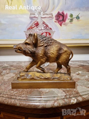 Прекрасна антикварна немска дървена фигура статуетка скулптура , снимка 2 - Статуетки - 54726034