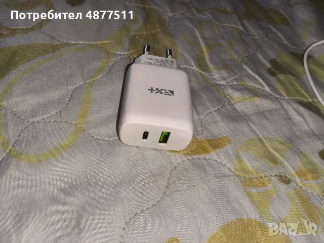 Зарядно с два порта usb - A и usb - C и кабел, снимка 7 - Оригинални зарядни - 55347495