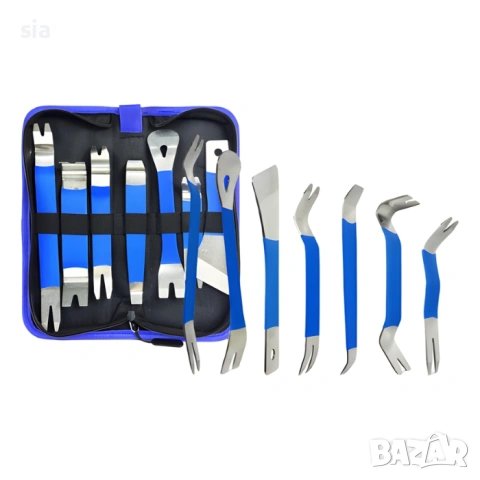 Комплект Инструменти за демонтаж на щипки, клипсове, кори, 7 части, снимка 4 - Аксесоари и консумативи - 54131345