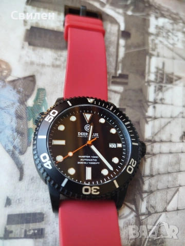 Deep Blue Master 1000 automatic diver all black , снимка 9 - Мъжки - 55201015