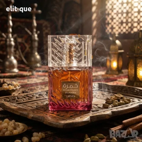 Lattafa Khamrah Dukhan Eau de Parfum 100 ml – Димен ориенталски унисекс парфюм с тютюн и тамян, снимка 4 - Мъжки парфюми - 55362351