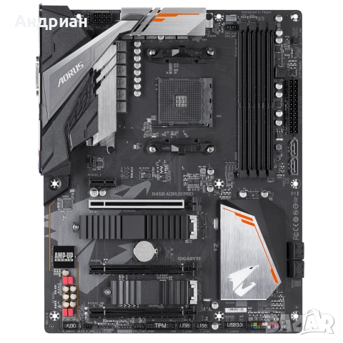 Дънна Платка Gigabyte B450 Aorus Pro, снимка 2 - Дънни платки - 54678247