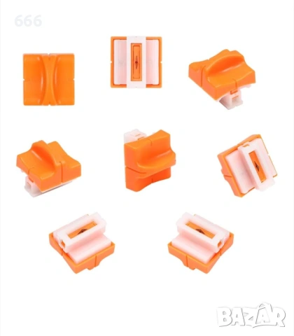 Комплект от 8 резервни ножчета за хартиена гилотина, оранжеви, съвместими A4/A5