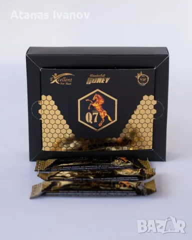 Q7 Gold Wonderful Honey man – Мед с билкова смес и епимедиум за мъже | Индивидуални сашета