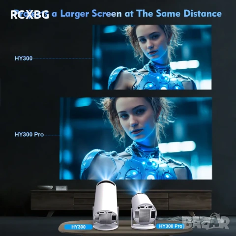 Смарт LED Проектор Magcubic® HY300 Pro Android 14 4K 260ANSI ТОП ЦЕНА, снимка 6 - Плейъри, домашно кино, прожектори - 54509659