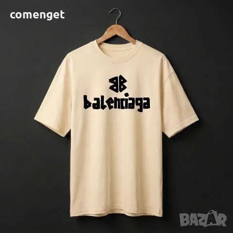 ОВЪРСАЙЗ тениски БАЛЕНСИАГА BALENCIAGA принт, 6 цвята! Или с ТВОЯ идея!, снимка 4 - Тениски - 53391441
