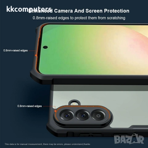 XUNDD Прозрачен Калъф за Samsung A57 - TPU+Акрил, Airbag, 0.8mm защита, Черен, снимка 2 - Калъфи, кейсове - 53973229