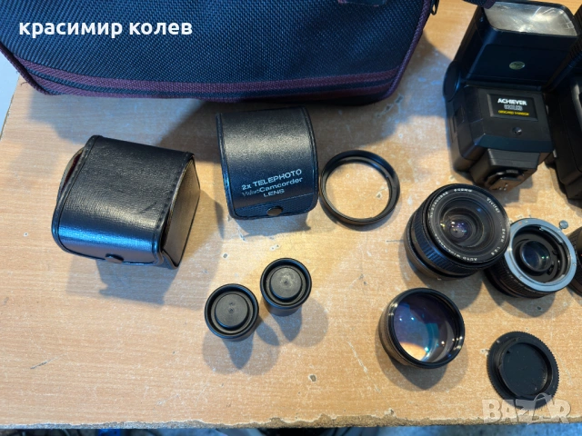 фотоапарат "Konica TC-X" + обективи и чанта, снимка 9 - Фотоапарати - 54321105