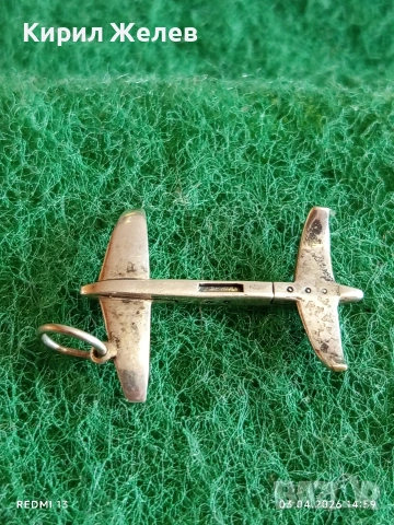 Красива сребърна висулка във формата на Самолет подходящ аксесоар за ежедневието 54180