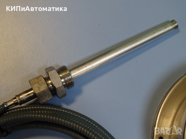 термометър биметален с капилярен датчик(сонда) WEC 3098/4 Ф160mm, 0/+160°C, снимка 3 - Резервни части за машини - 54205425