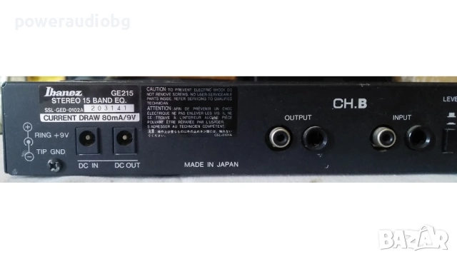 Еквилайзер Ibanez 2/3 Octave Stereo 15 Band EQ GE 215, снимка 5 - Еквалайзери - 54906270