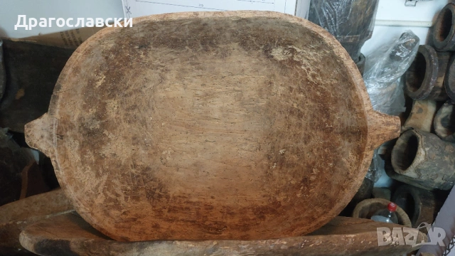 дървена копанка с дръжки, корито, Чутури, големи хавани, стари дървени, битова декорация, битов кът