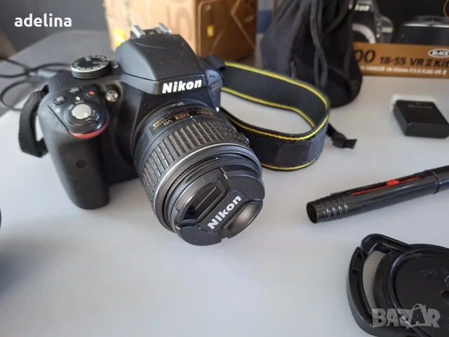 NIKON D3300 + 2 обектива + чанта + аксесоари, снимка 10 - Фотоапарати - 55076680