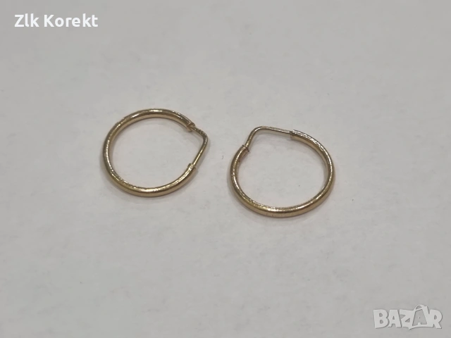 Малки златни обеци хълки 0.81 гр.