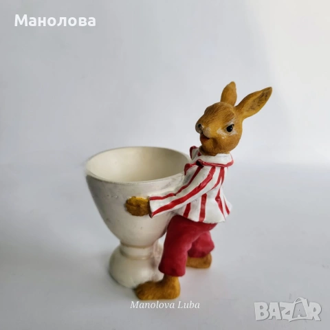 Шест яйца и коктиера с зайче-великденска украса., снимка 3 - Други - 54061683