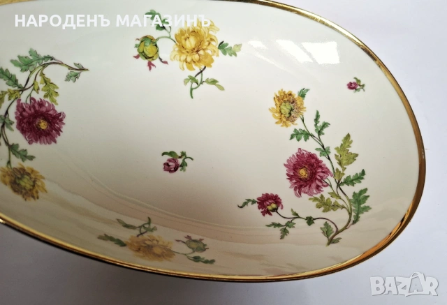 ESCHENBACH - Немски порцелан голяма фруктиера с дълбочина с формата на гондола цветя купа, снимка 13 - Други ценни предмети - 54229514