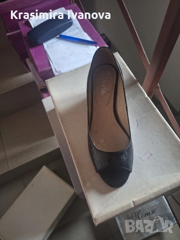 нови обувки естествен лак на платформа , снимка 4 - Дамски ежедневни обувки - 54160468