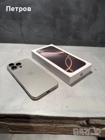 КАТО ЧИСТО НОВ Iphone 16 Pro Max Natural, снимка 3 - Apple iPhone - 54542949