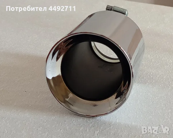 Продавам хромиран накрайник за ауспух на автомобил , снимка 2 - Части - 55659262