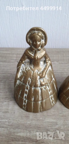 Стари камбани,месинг бронз,метал,фигура,камбана, снимка 2 - Антикварни и старинни предмети - 54200830