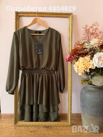 🌿 Нова Ефирна Рокля на Волани SISTERS POINT 🌿, снимка 6 - Рокли - 54748455